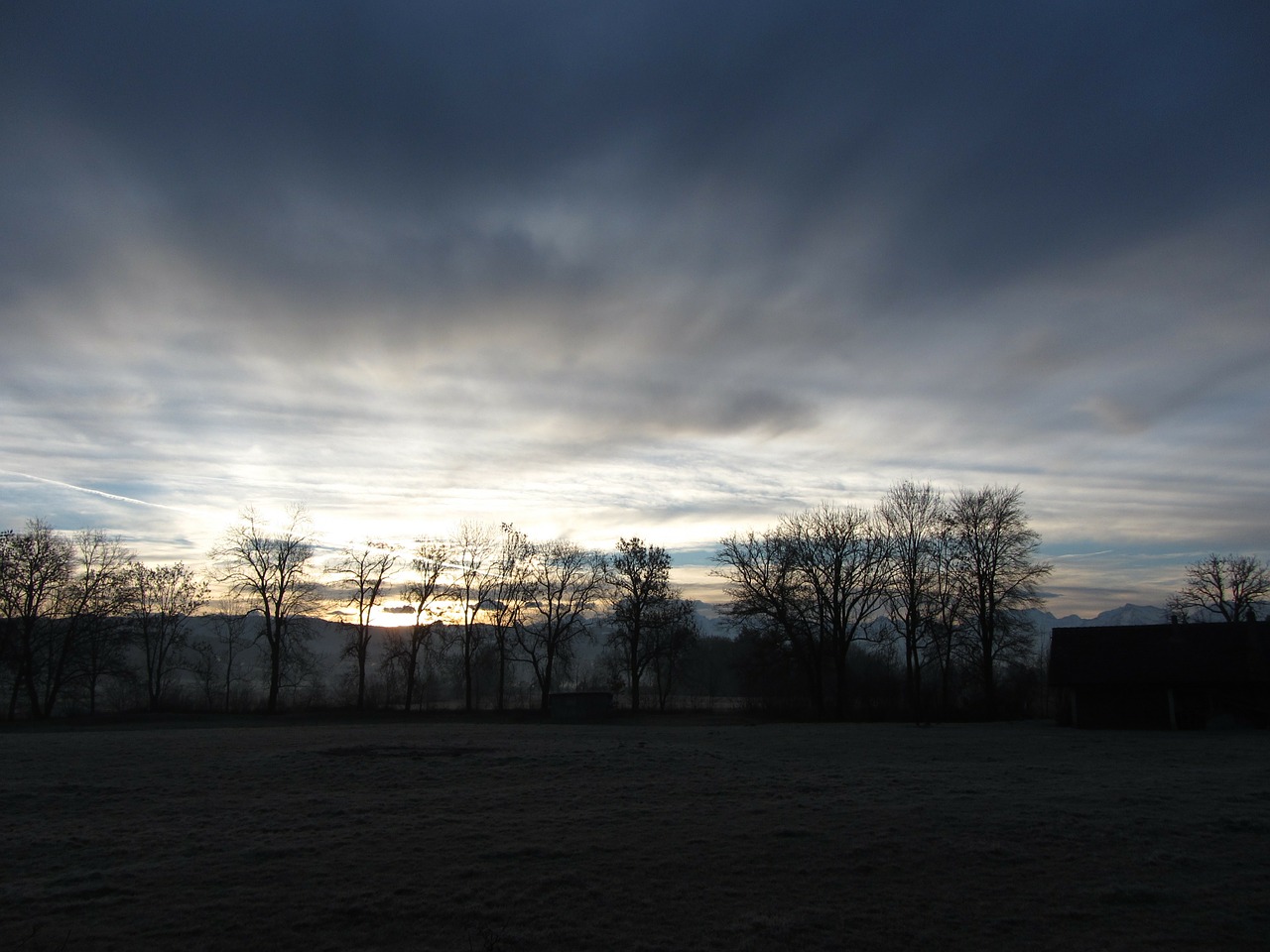 sunrise alpine clouds free photo