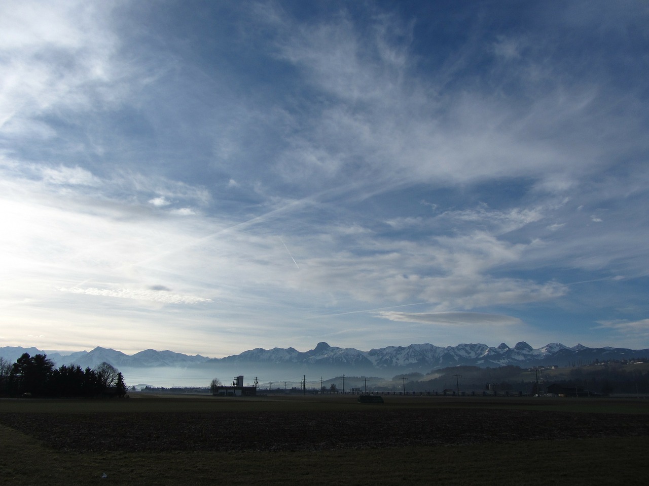 sunrise alpine clouds free photo