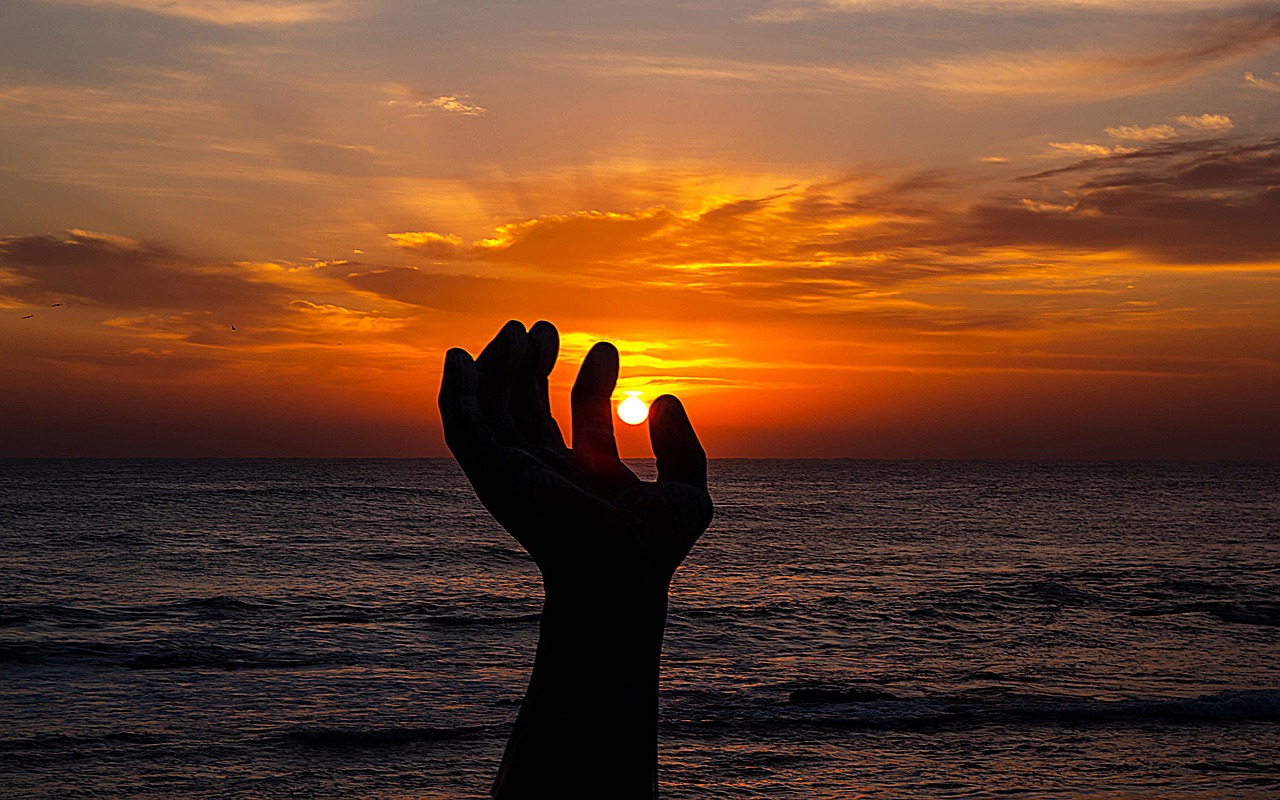 sunrise hand freedom free photo