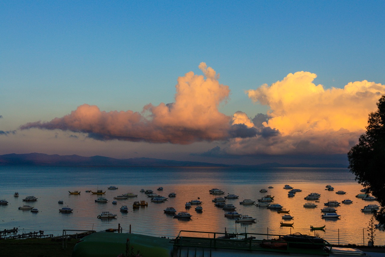 sunrise  copacabana  bolivia free photo