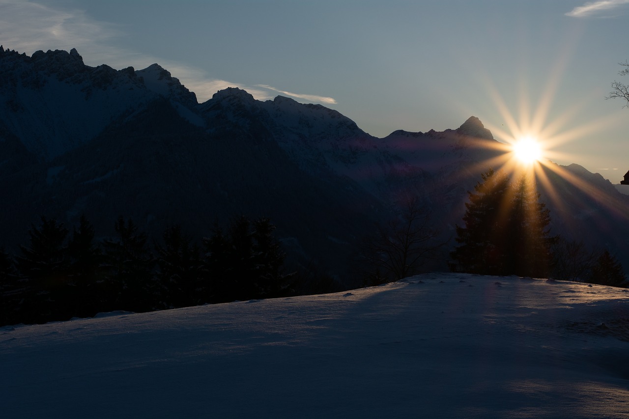 sunrise  spring  mountains free photo