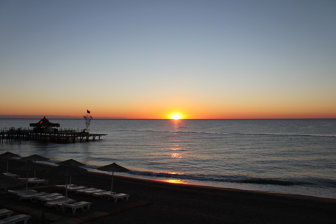 sunrise  sea  ocean free photo