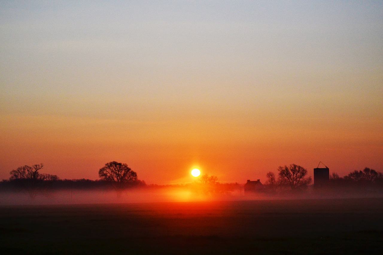sunrise  delaware  farm free photo