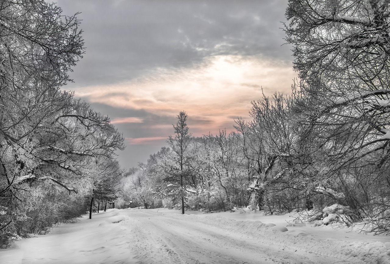 sunrise  landscape  snow free photo