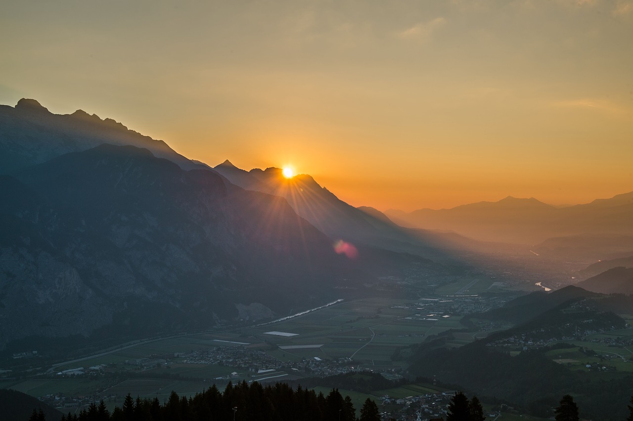 sunrise  oberperfuss  tyrol free photo