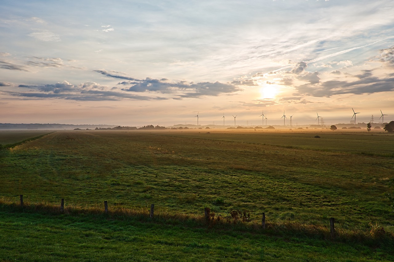 sunrise  bremen  river free photo