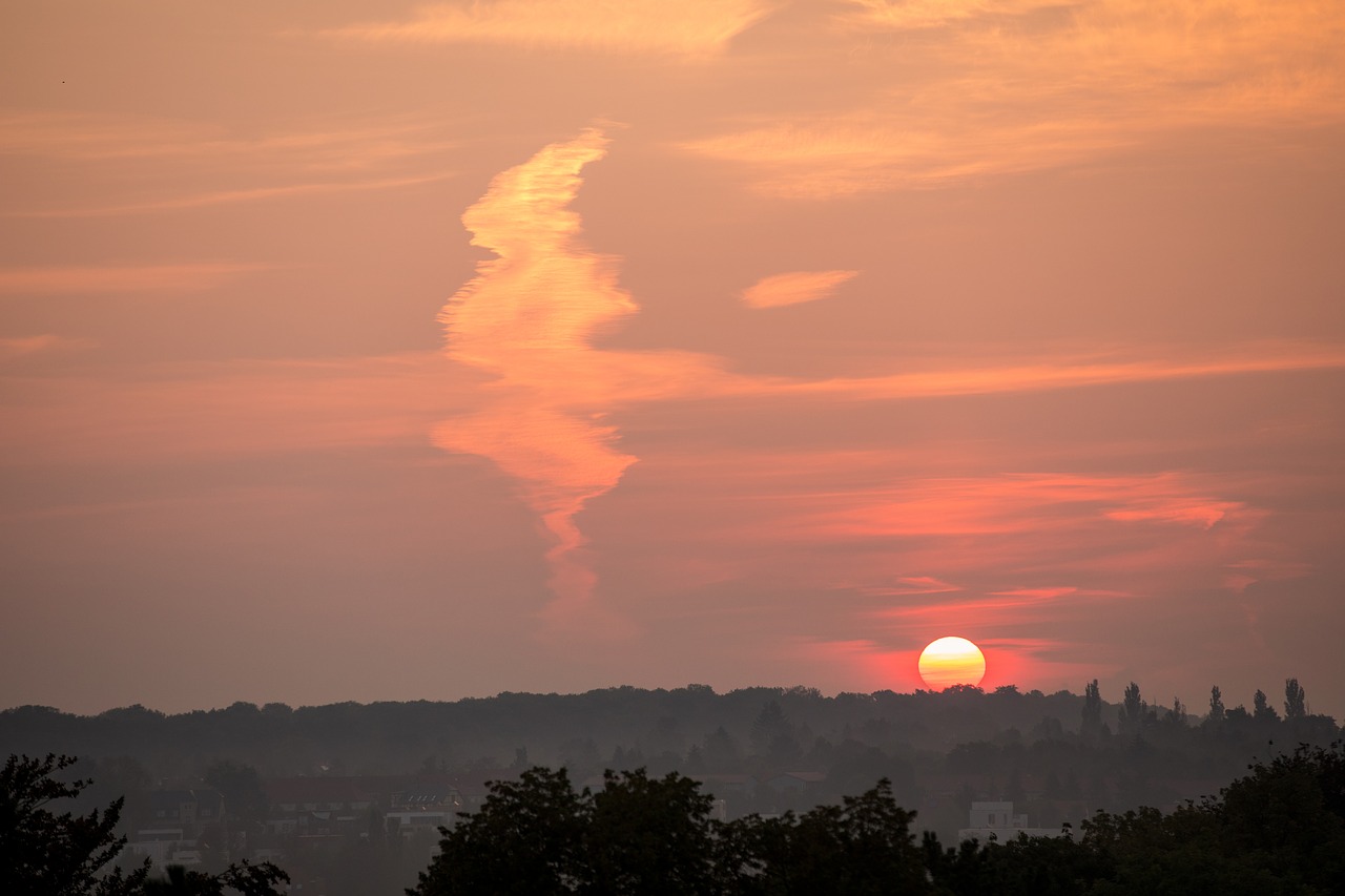 sunrise  clouds  red free photo