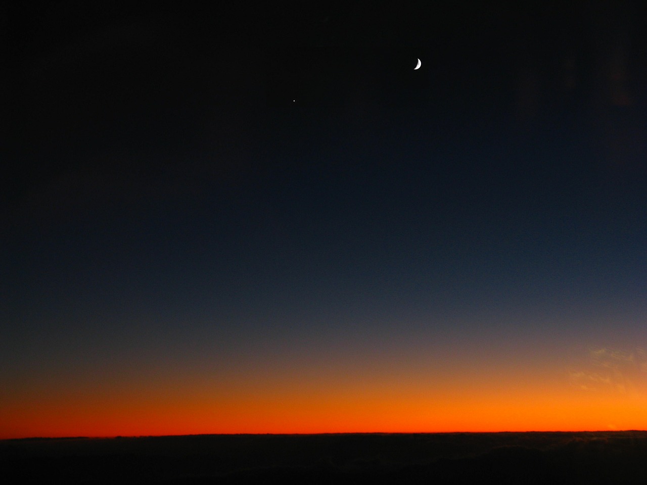 sunrise above the clouds moon free photo