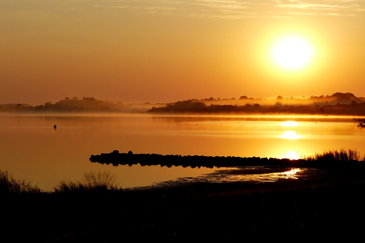 sunrise  bodden  mood free photo