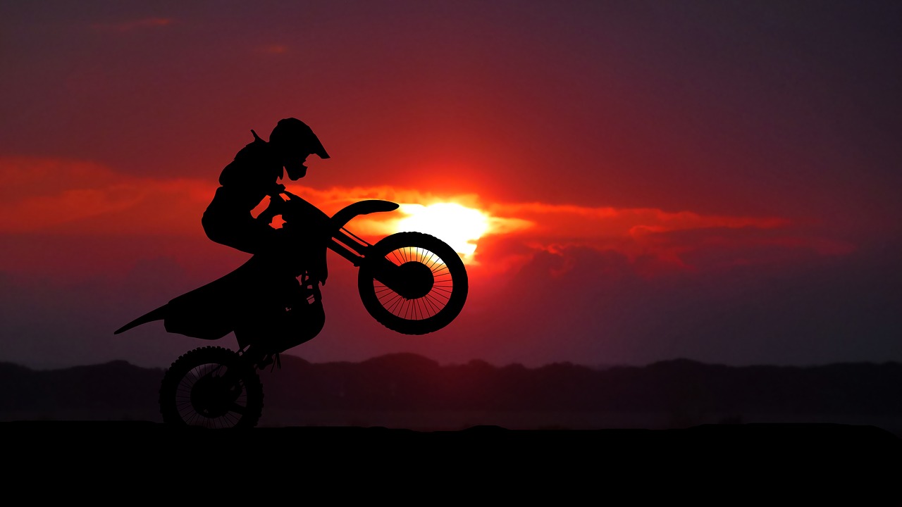 sunrise  motorcycle  sport free photo