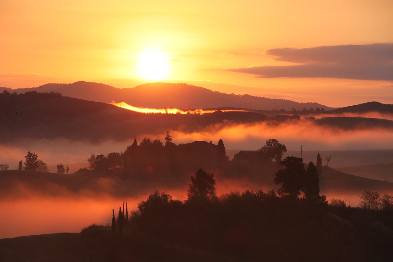 sunrise  italy  nature free photo