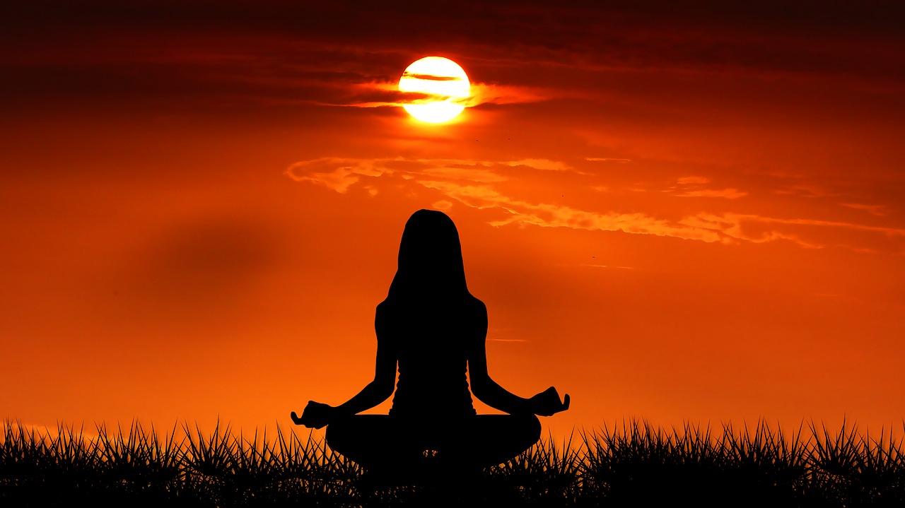 sunrise  yoga  nature free photo