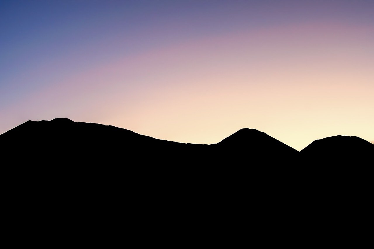 sunrise  mountains  silhouette free photo