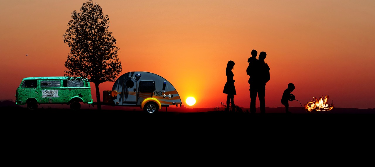 sunrise  caravan  vacancy free photo