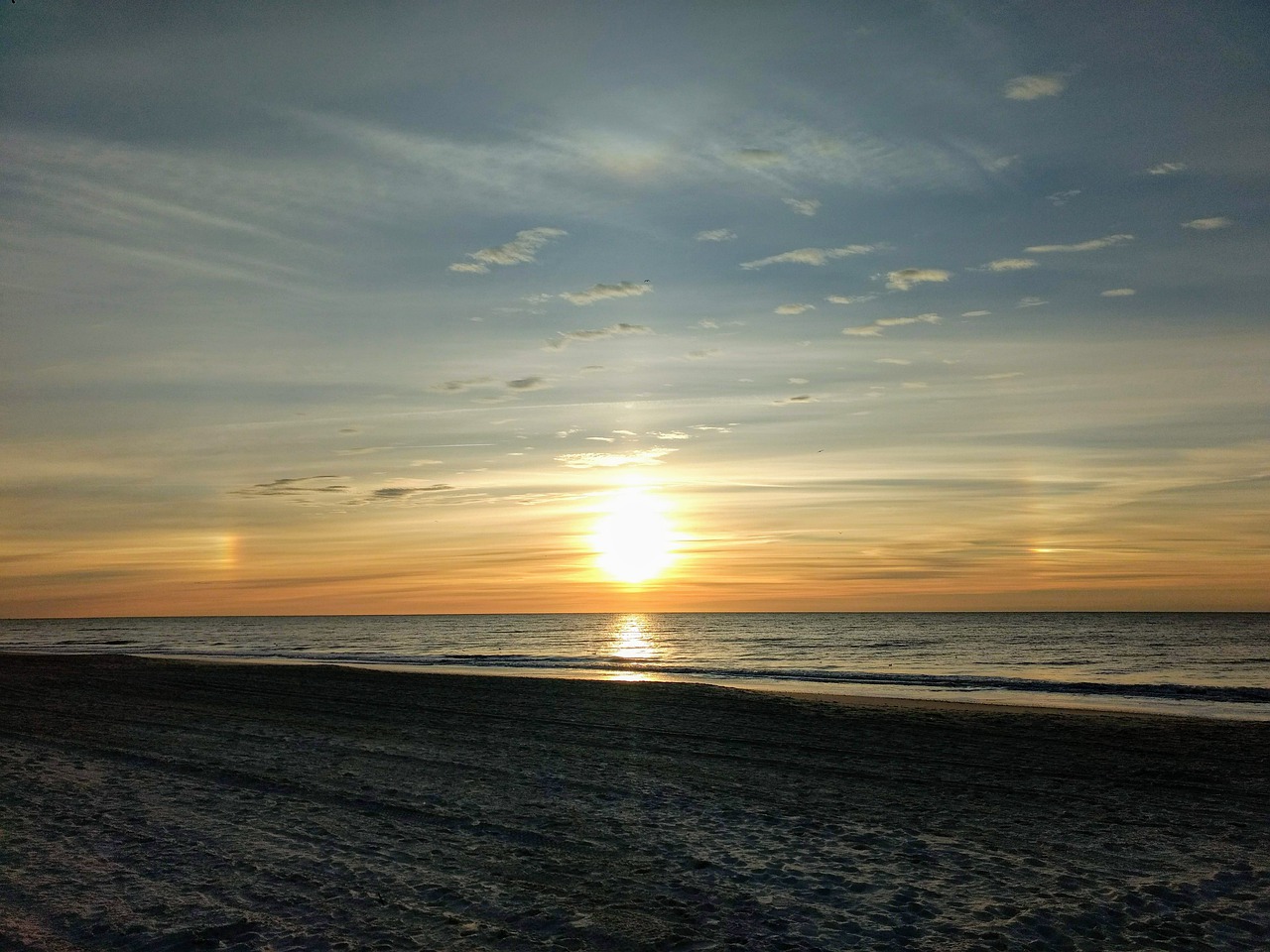 sunrise  rainbow  ocean free photo