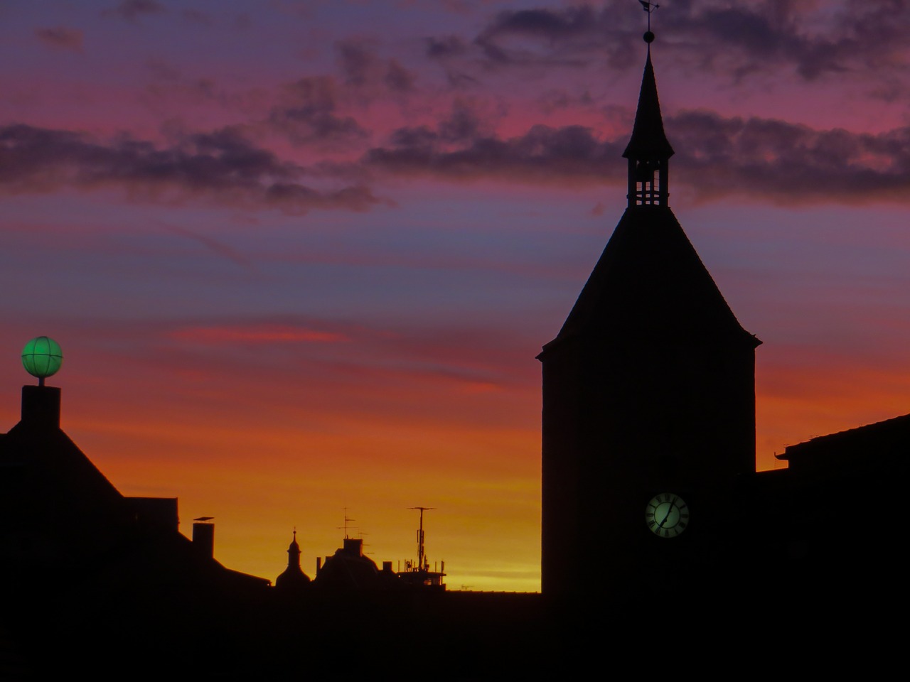 sunrise church steeple free photo