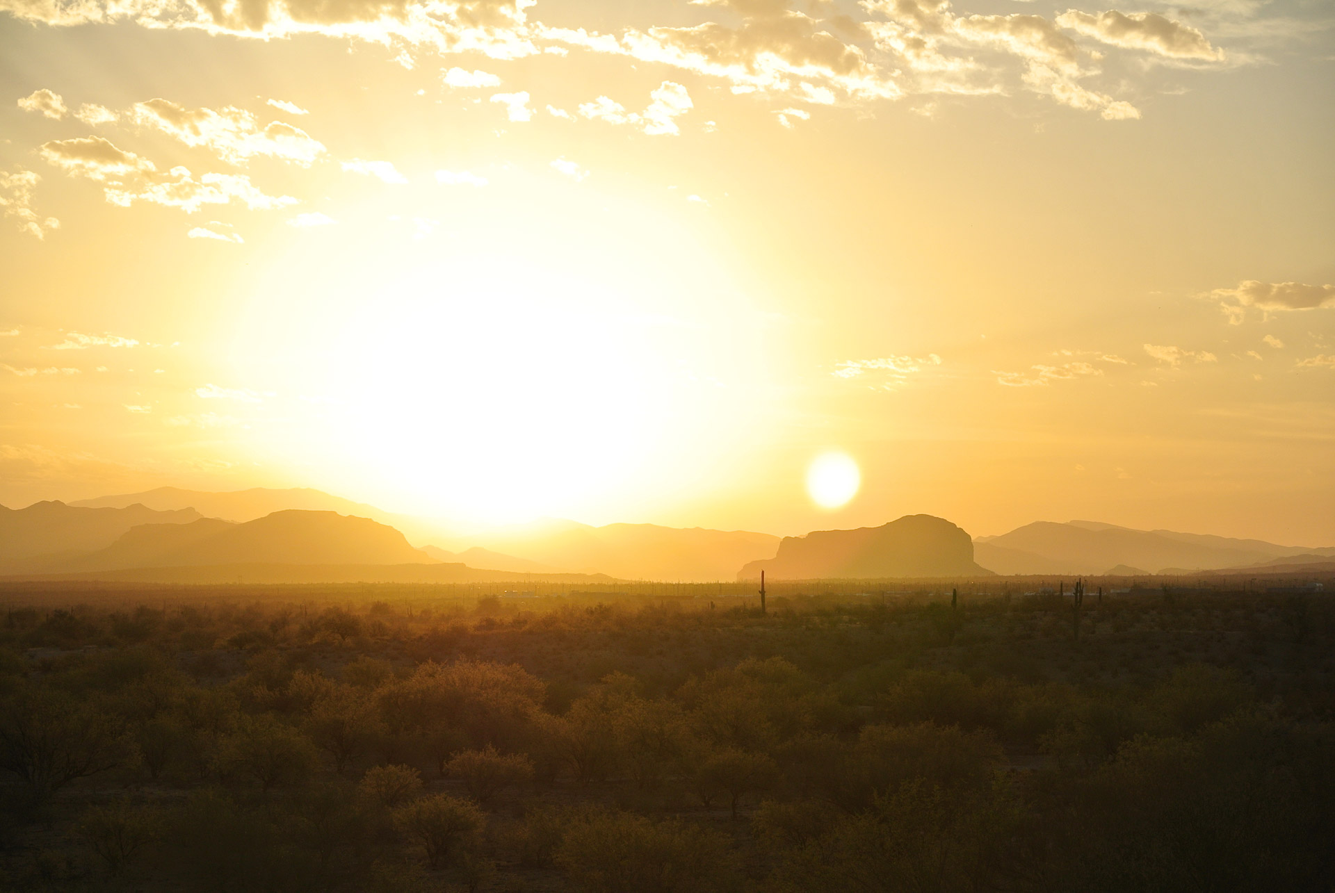 sunrise arizona mountains free photo