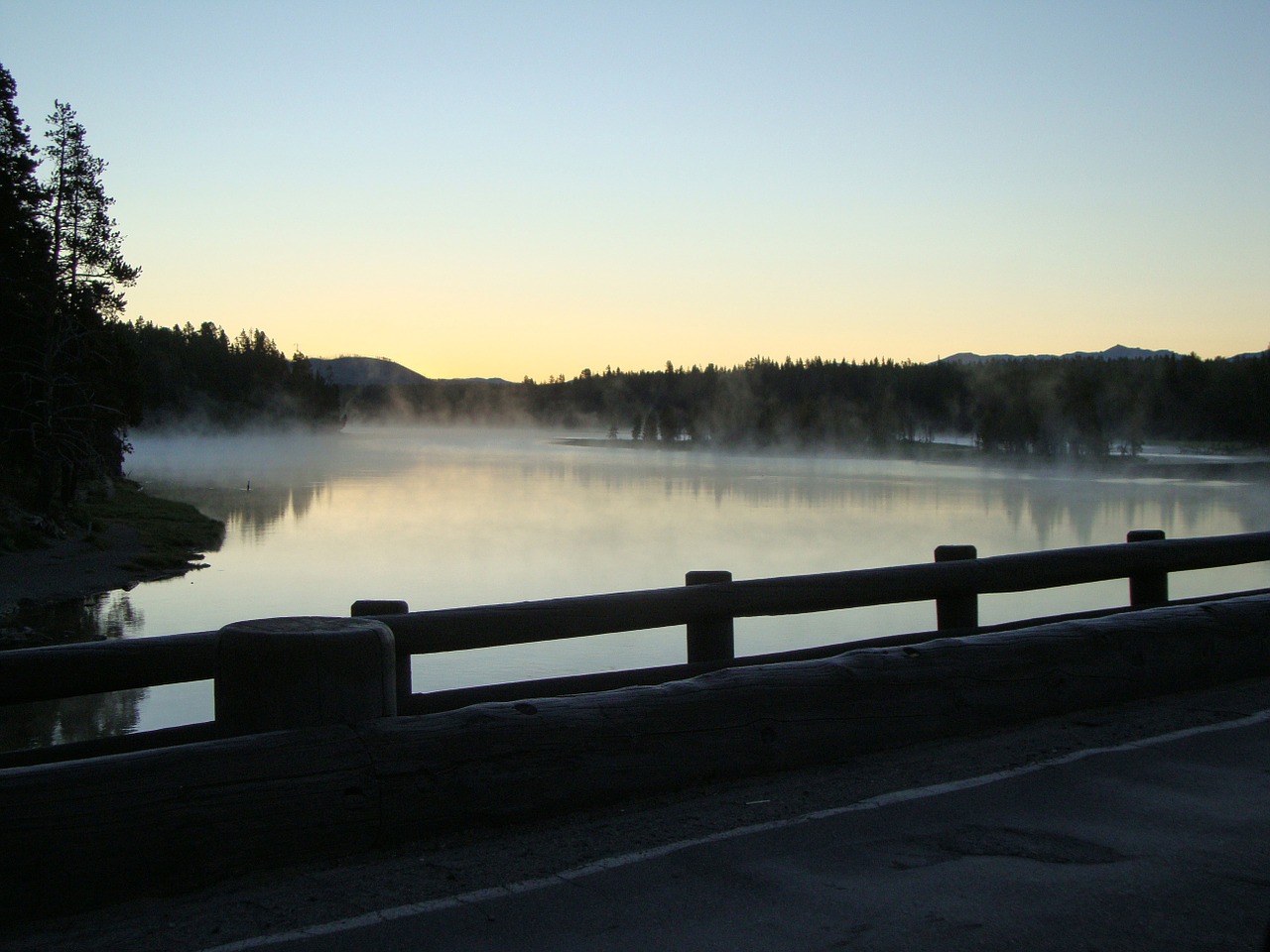 sunrise mist lake free photo