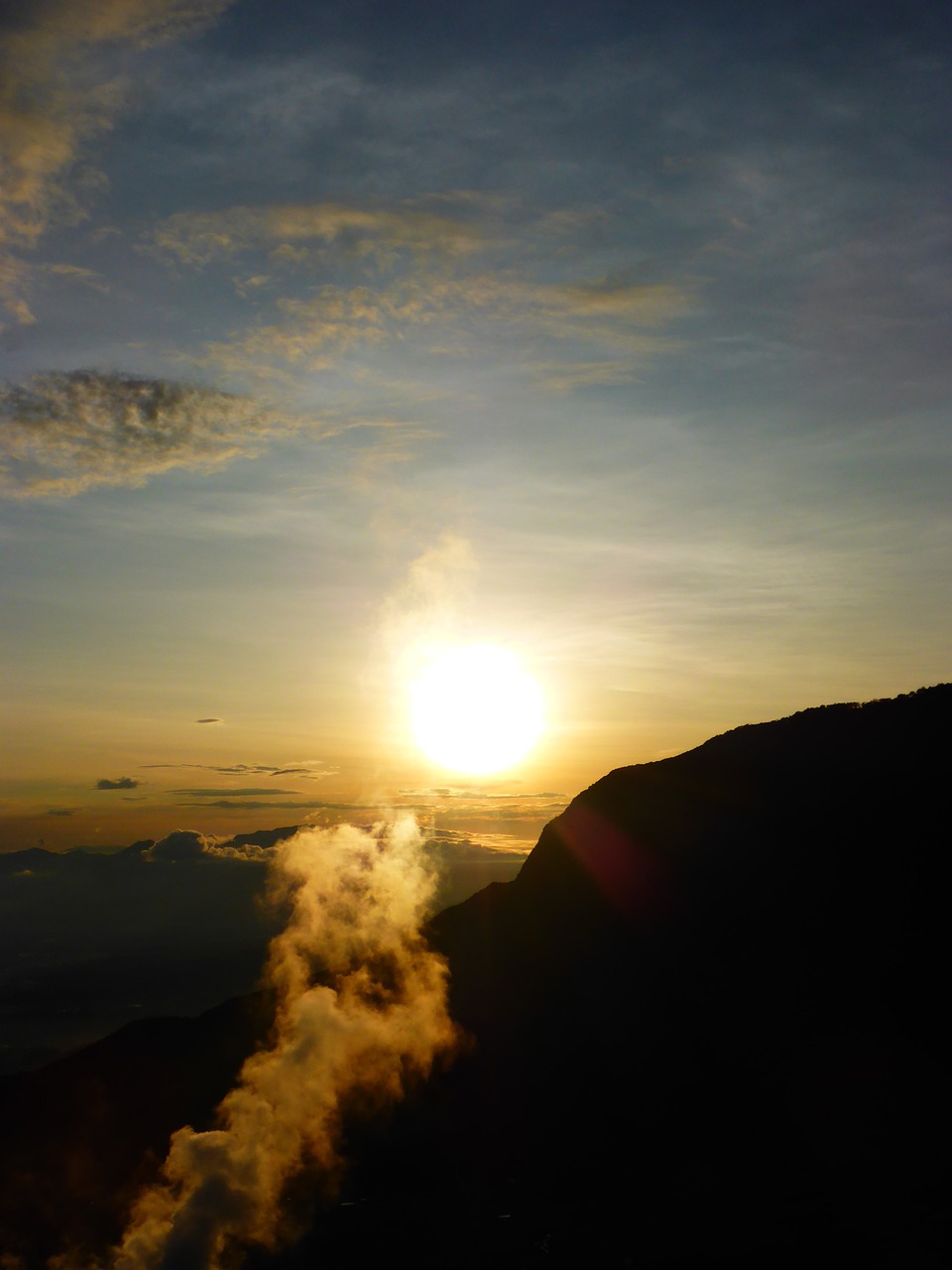 sunrise mountain traveler free photo