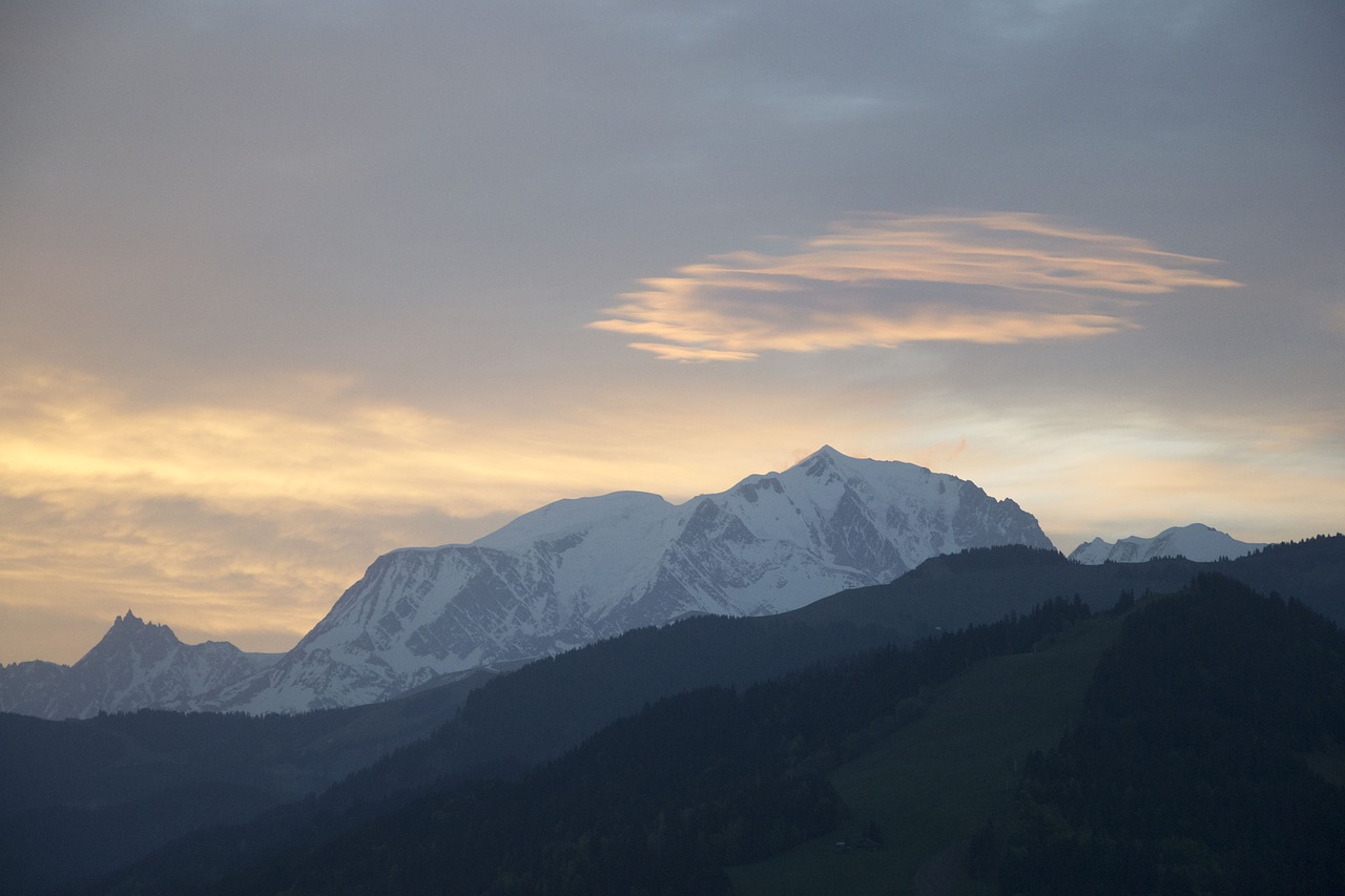 sunrise snow mountain free photo