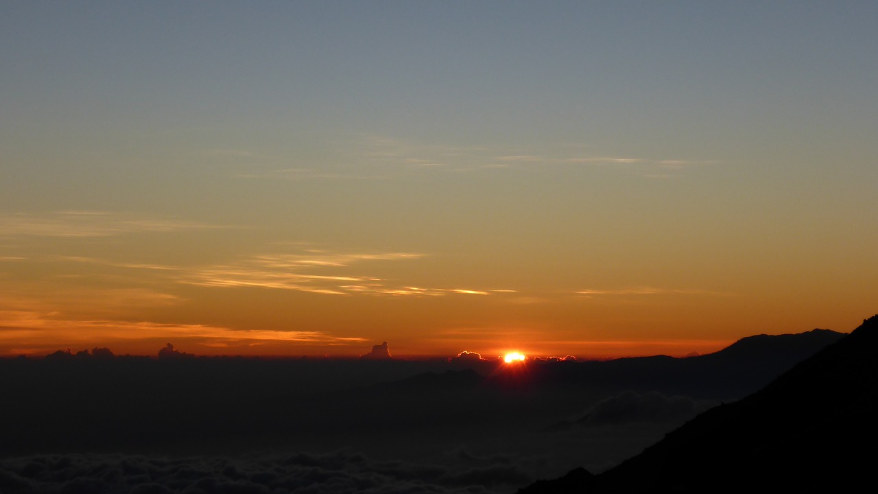 sunrise horizon indonesia free photo