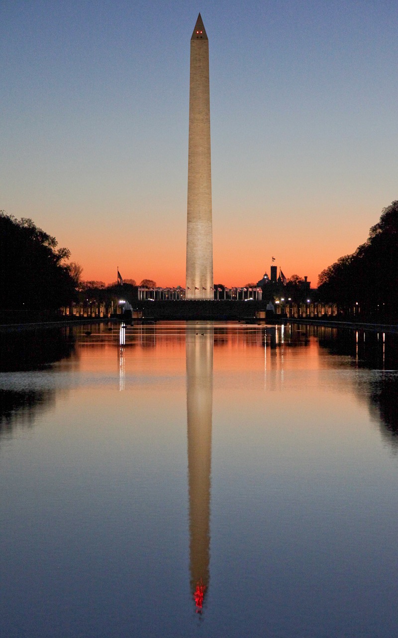 sunrise washington monument washington dc free photo