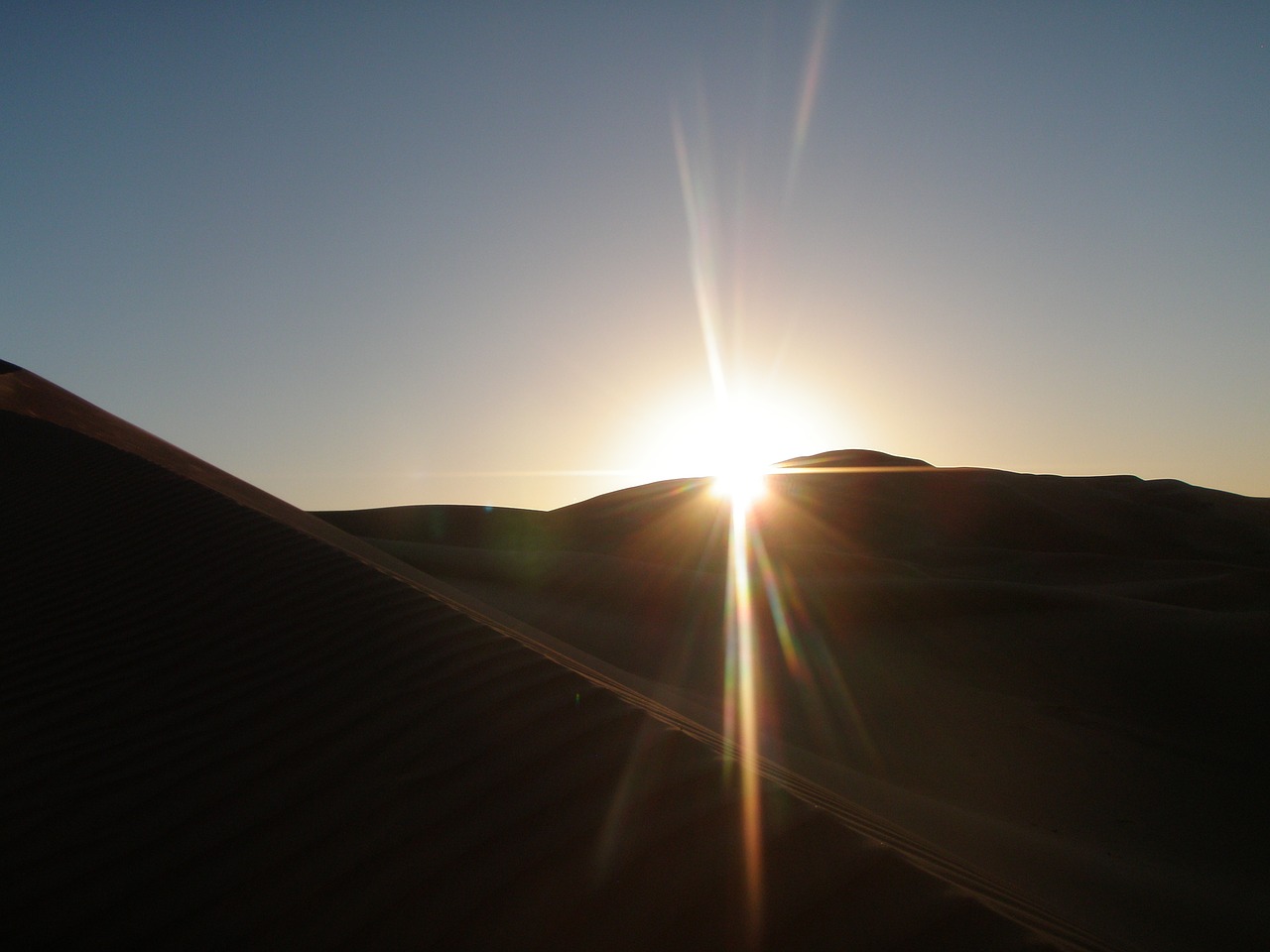 sunrise nature desert free photo