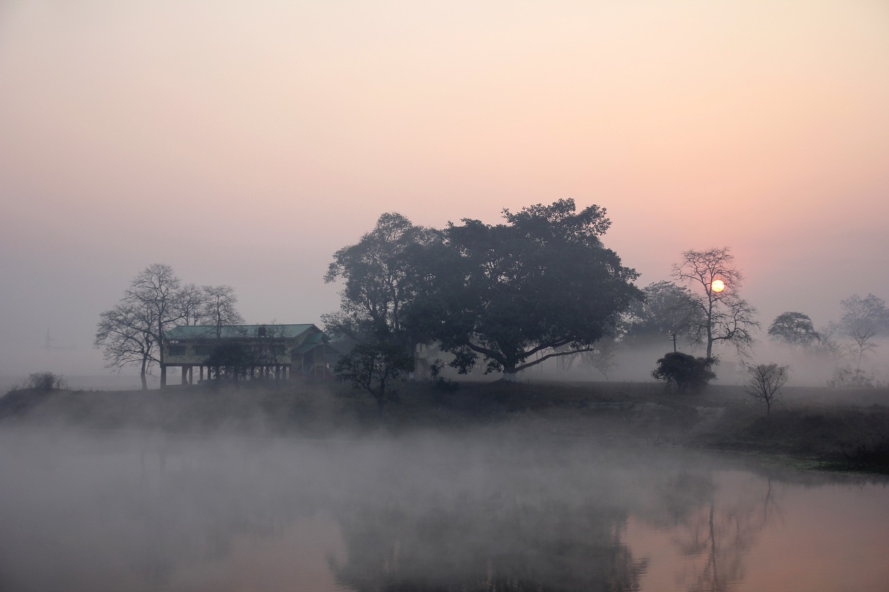 sunrise countryside rural free photo