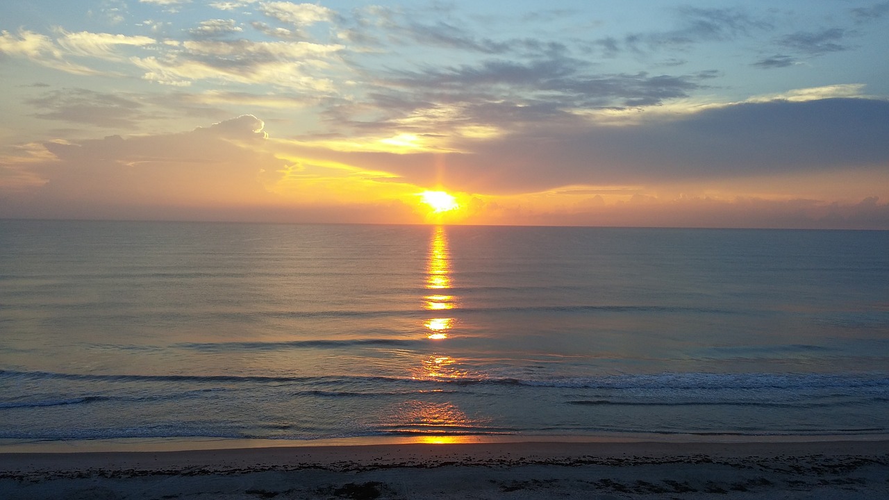 sunrise ocean beach free photo