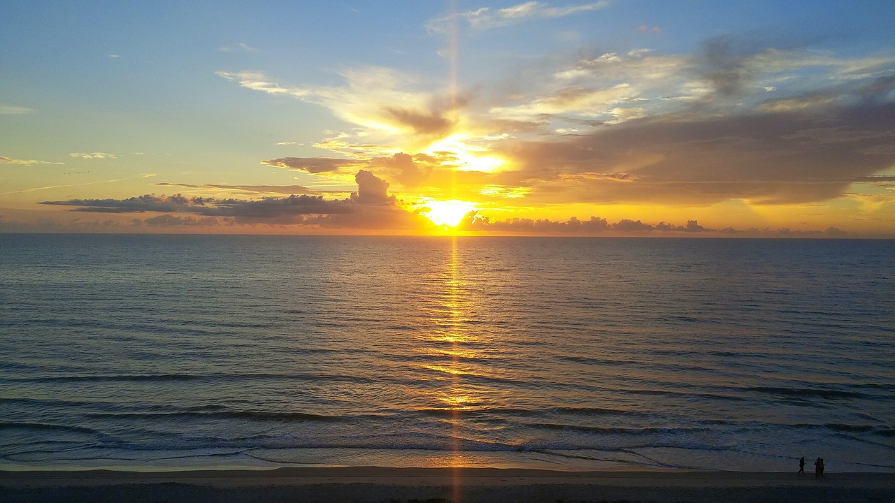 sunrise ocean beach free photo