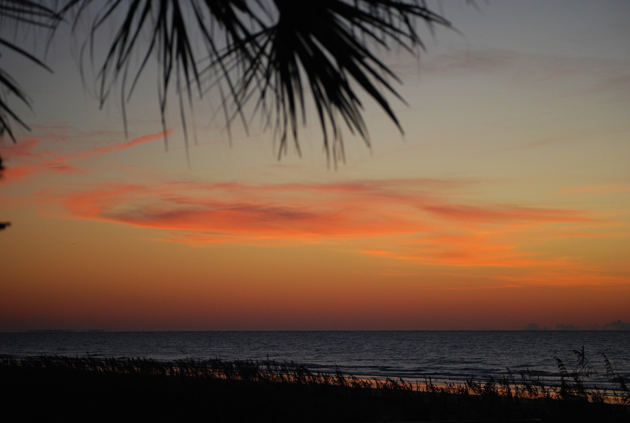 sunrise beach orange free photo