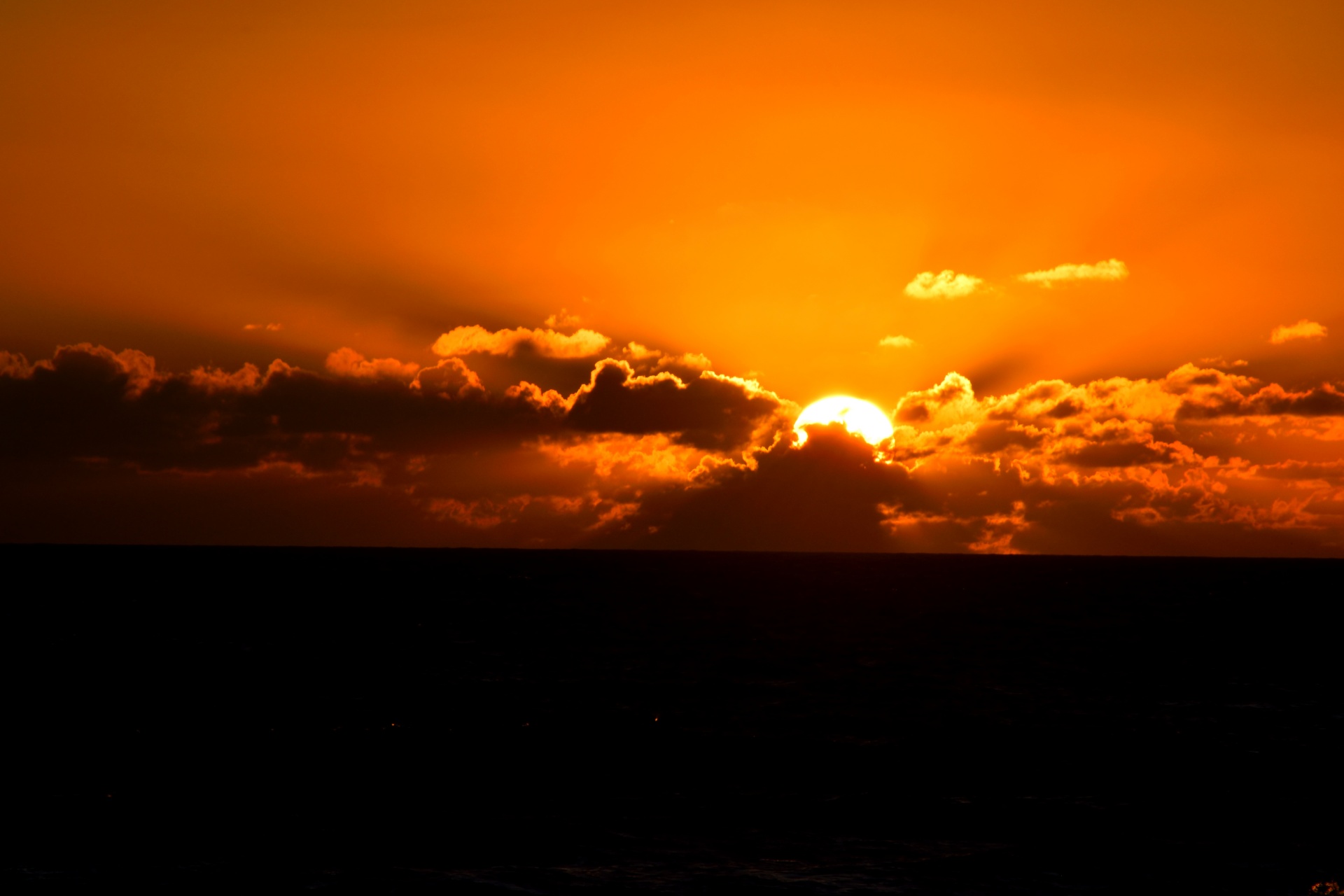 sunrise ocean orange color free photo