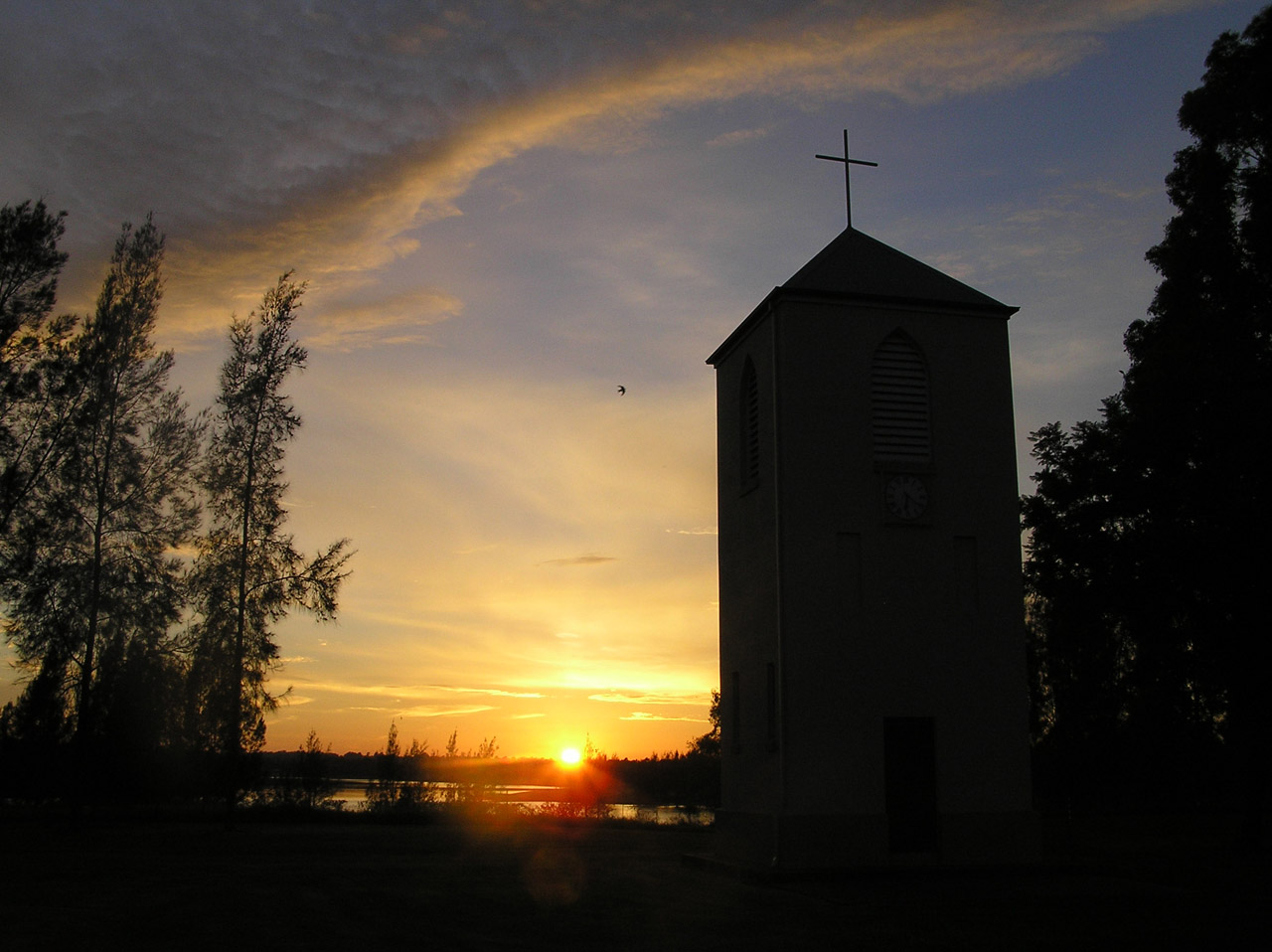 church sunrise sky free photo