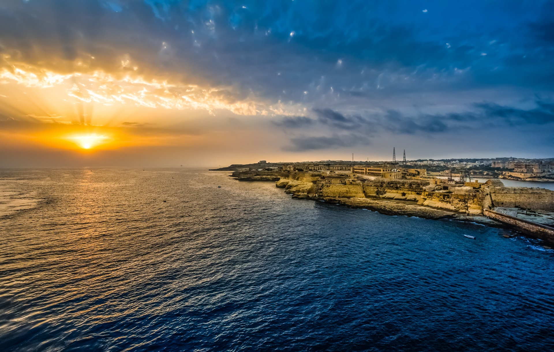 sunrise malta mediterranean free photo