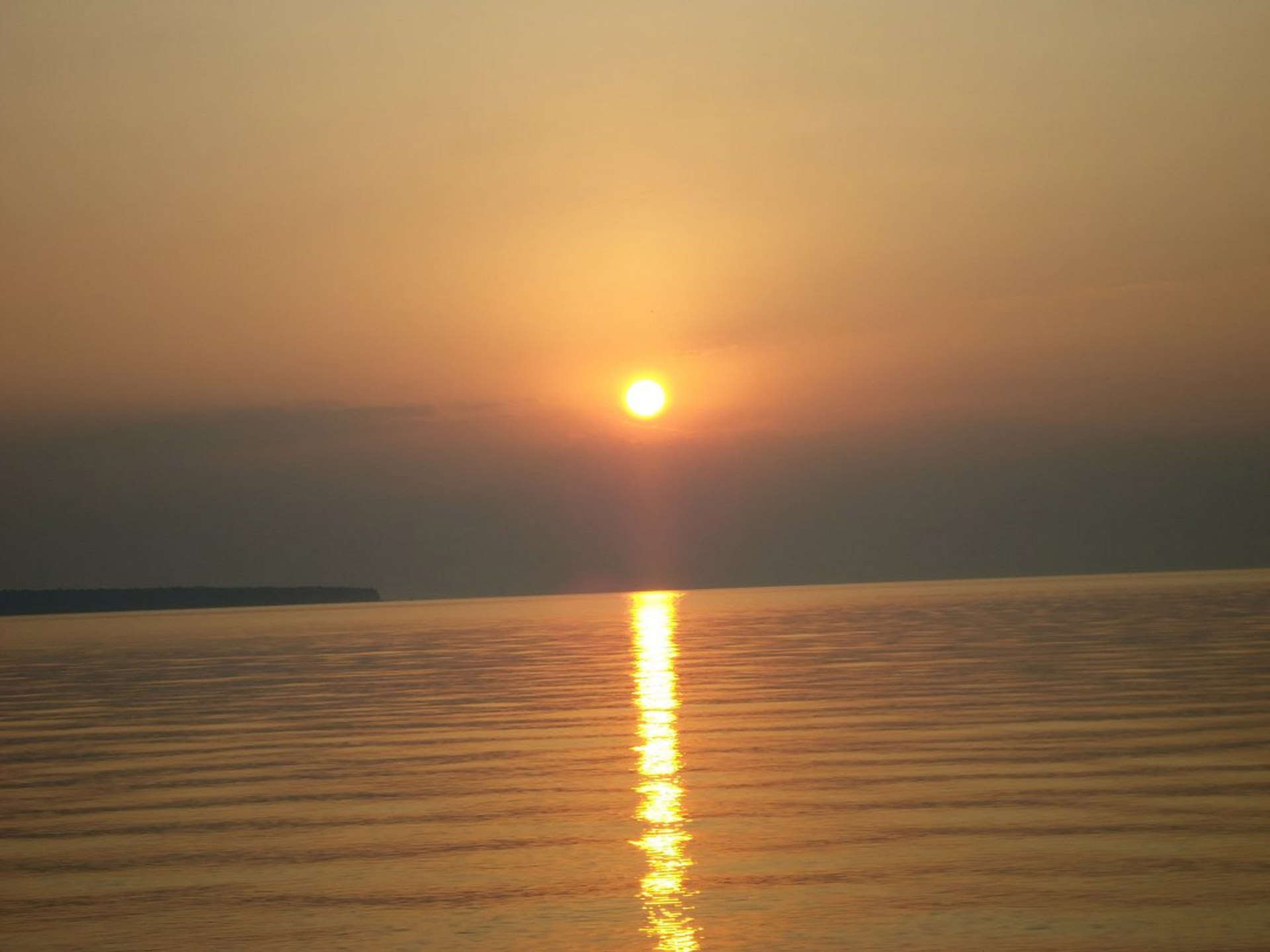 scenic sunrise lake superior free photo