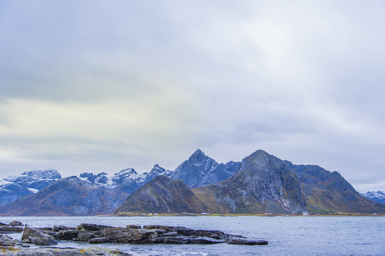 sunset lofoten boats free photo