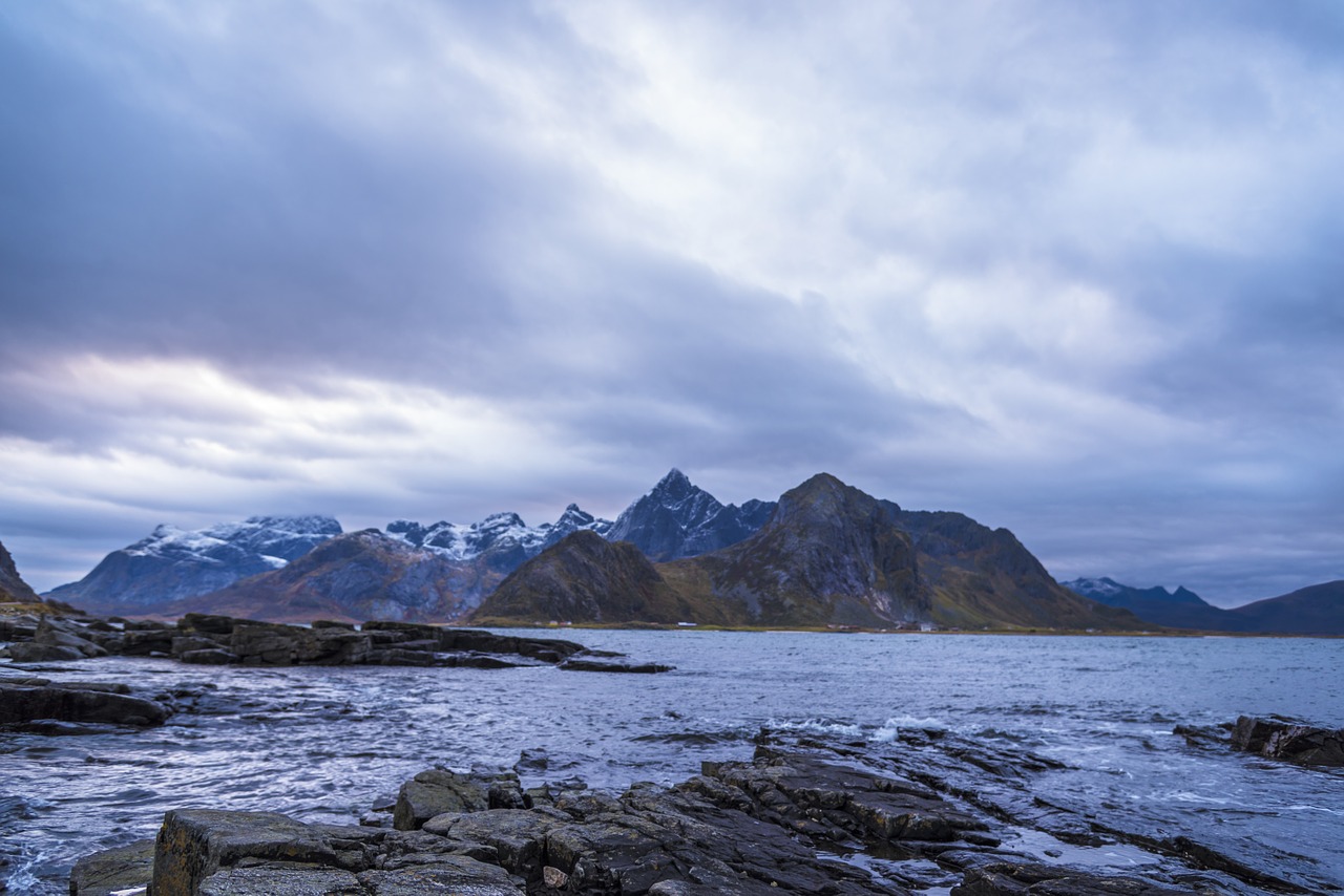 sunset lofoten boats free photo