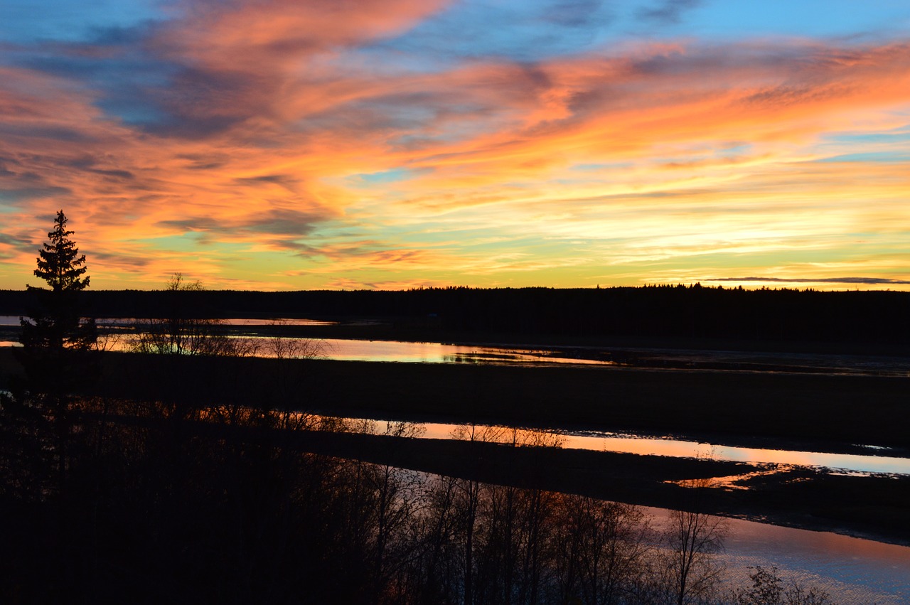 sunset burning himmel free photo