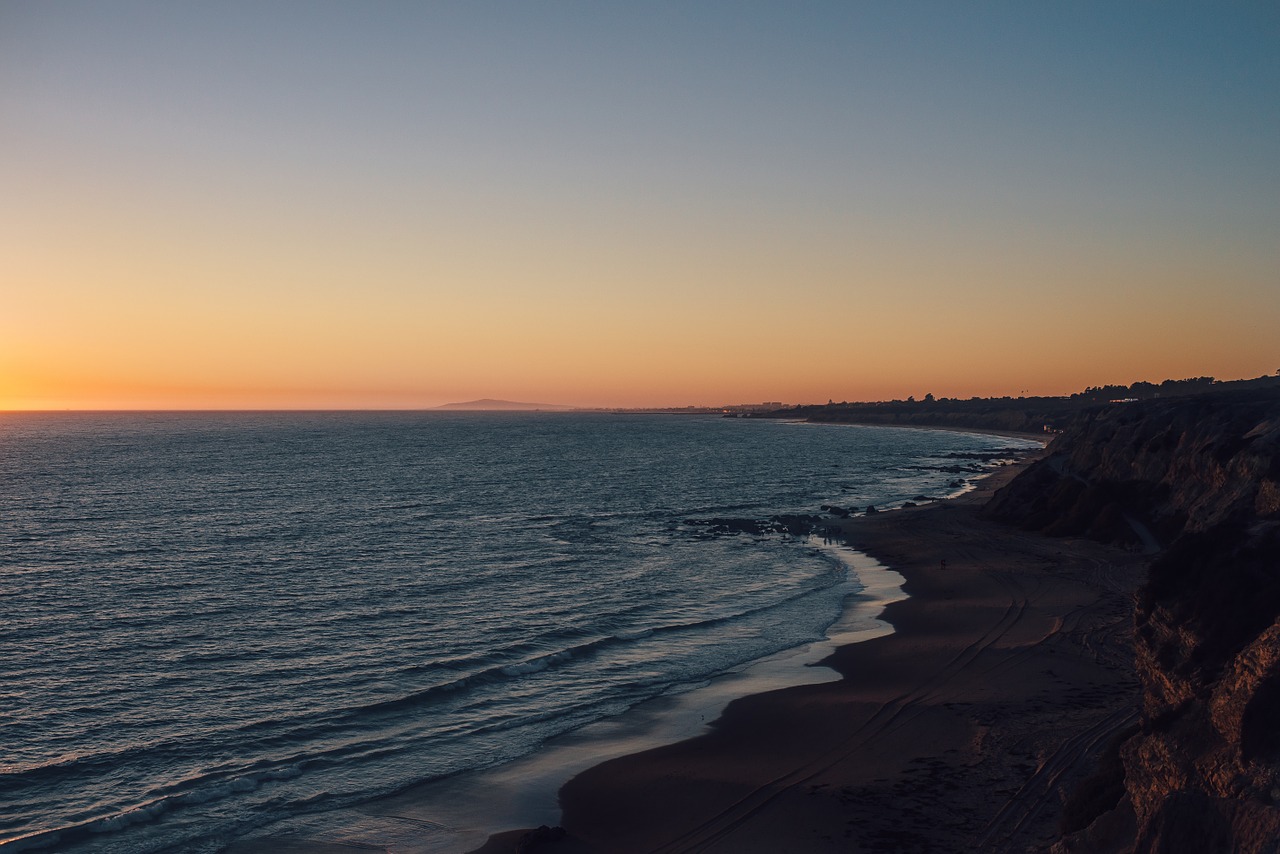 sunset sea ocean free photo