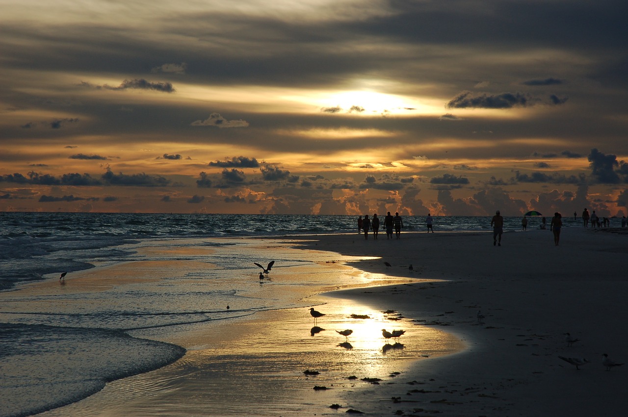 sunset siesta key florida free photo