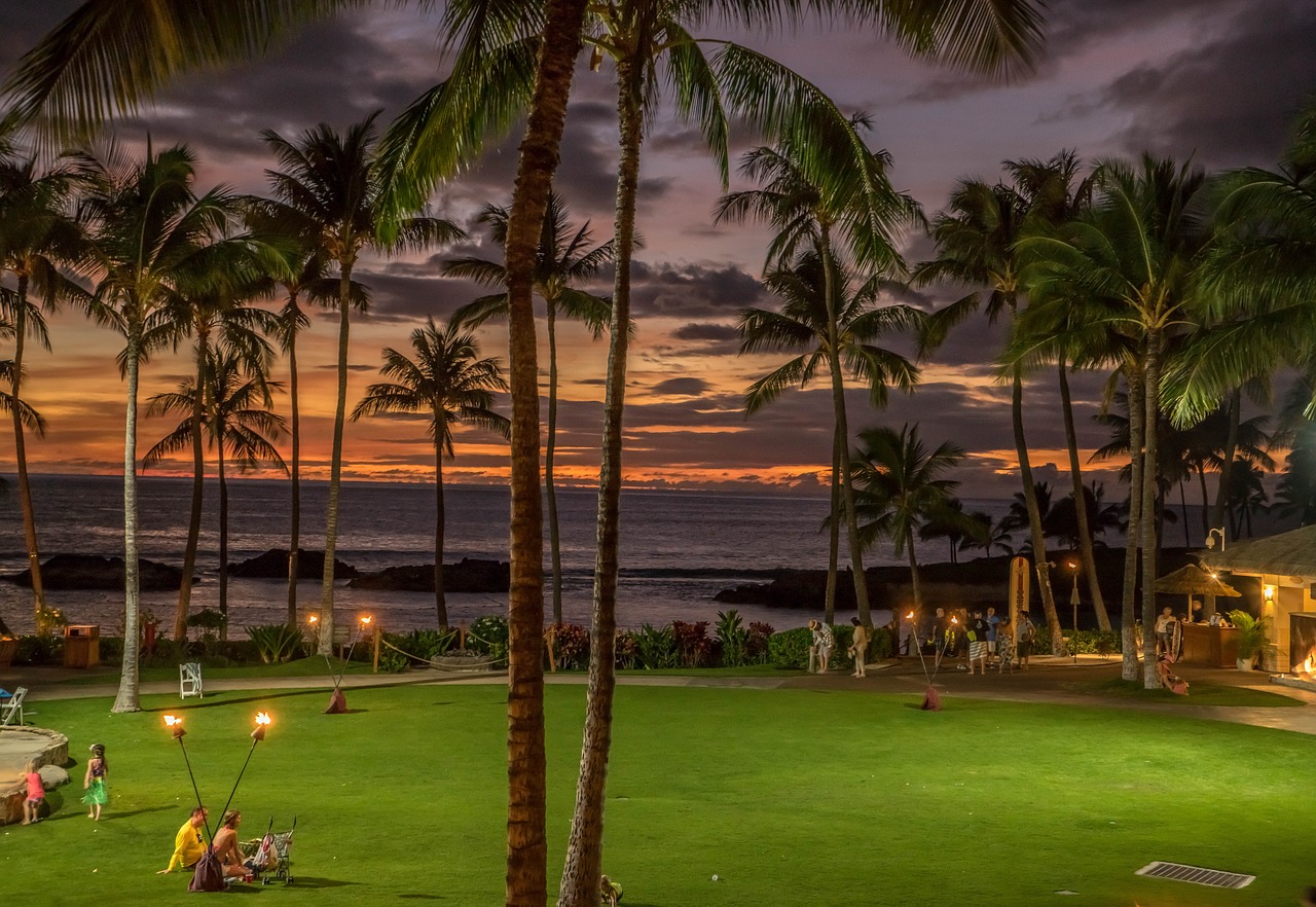 sunset hawaii colorful free photo
