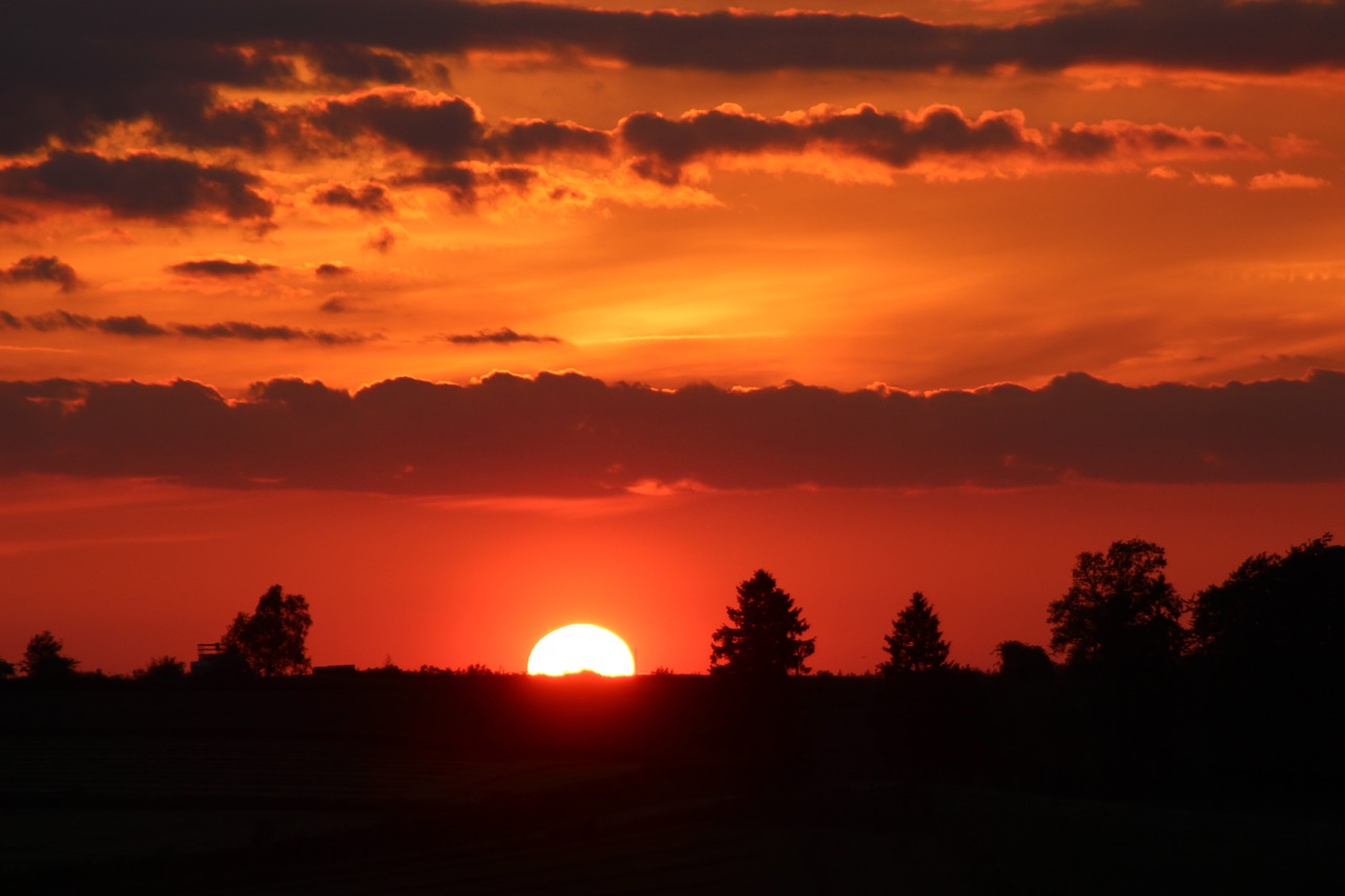 sunset evening night free photo