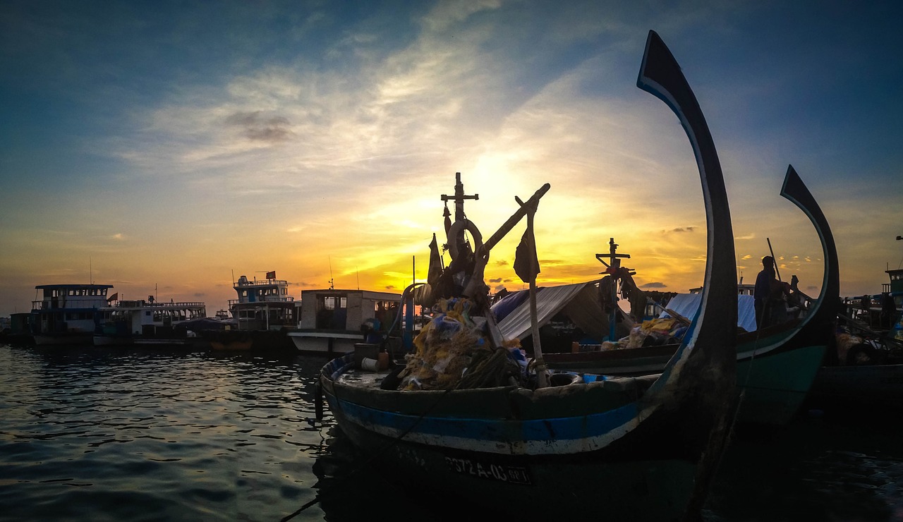 sunset harbour maldives free photo