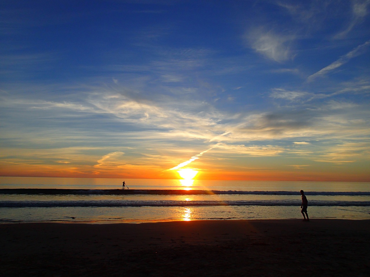 sunset twilight beach free photo