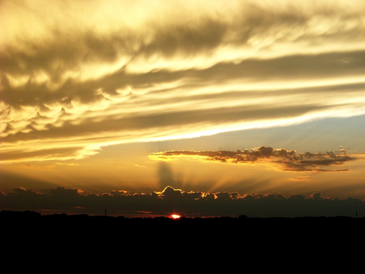 sunset yellow just before twilight free photo