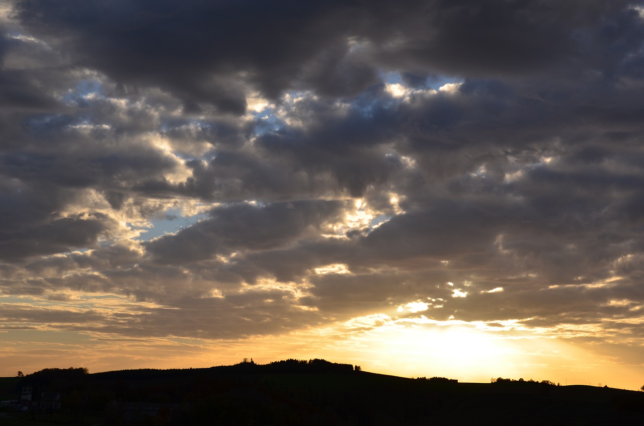 sunset nature clouds free photo