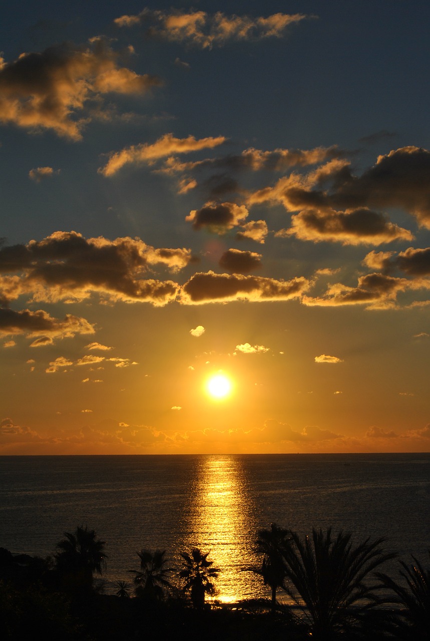 sunset sea abendstimmung free photo