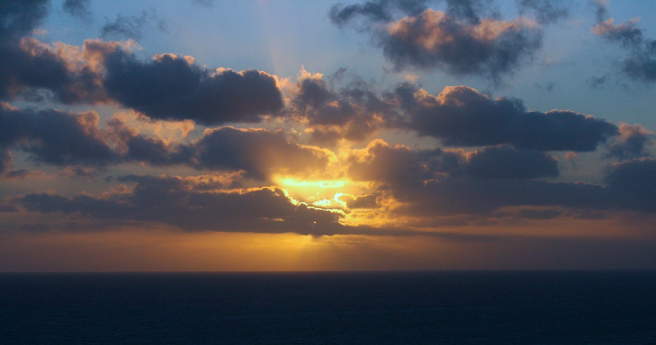 sunset hawaii ocean free photo