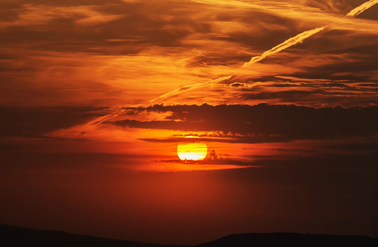 sunset clouds colors free photo