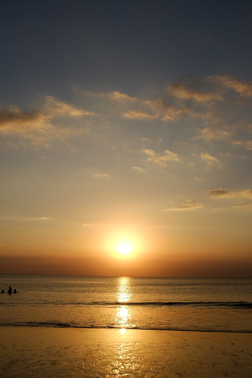 sunset ocean beach free photo